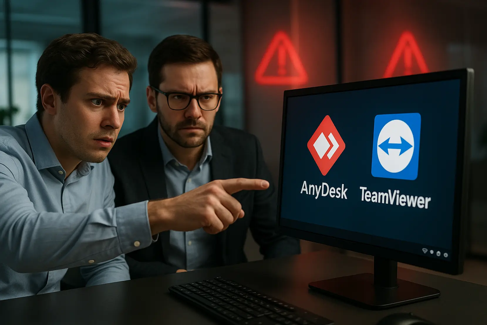 Zdalny pulpit (AnyDesk/TeamViewer) – czerwone flagi