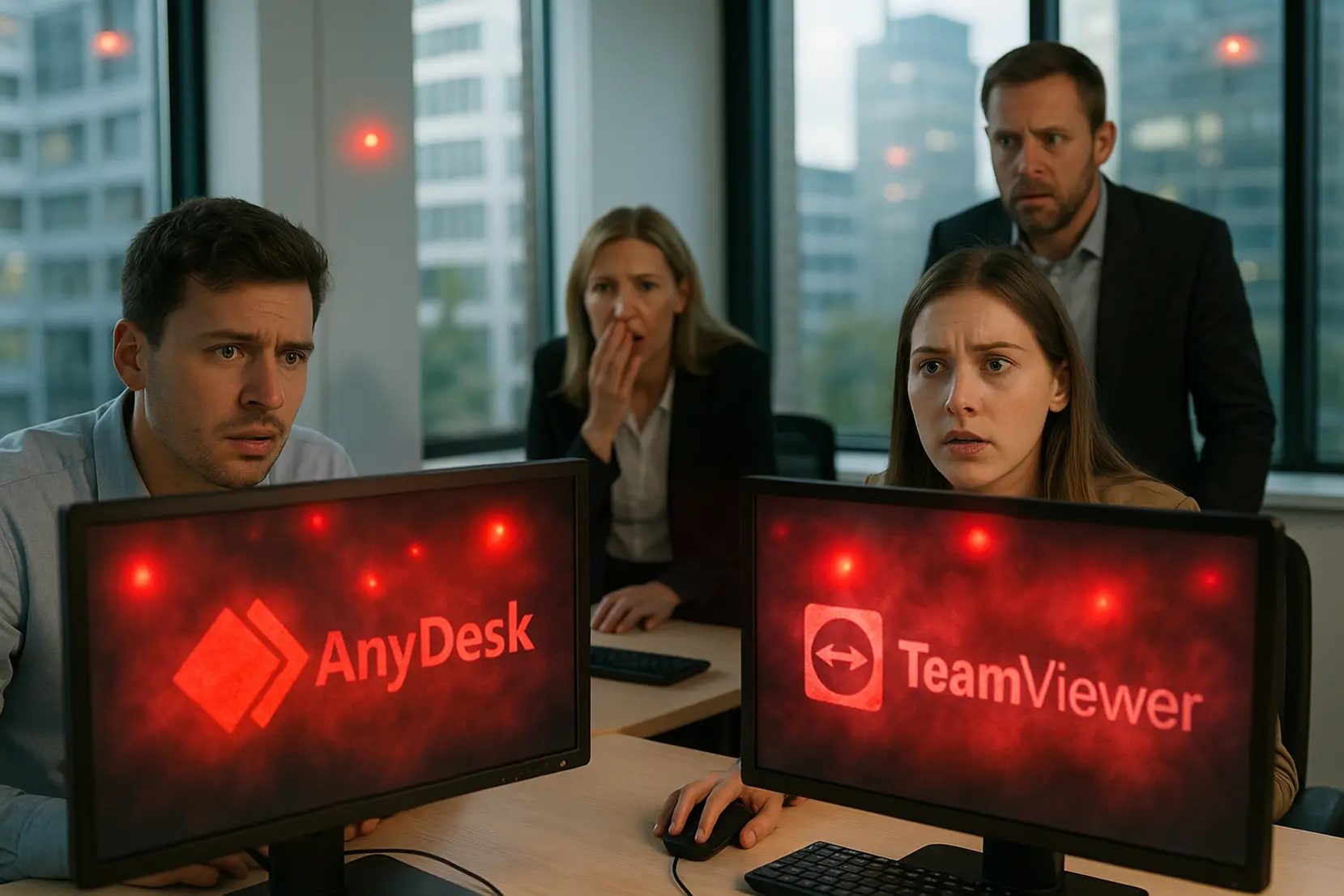AnyDesk/TeamViewer w rękach oszustów: dlaczego zdalny pulpit to czerwone światło