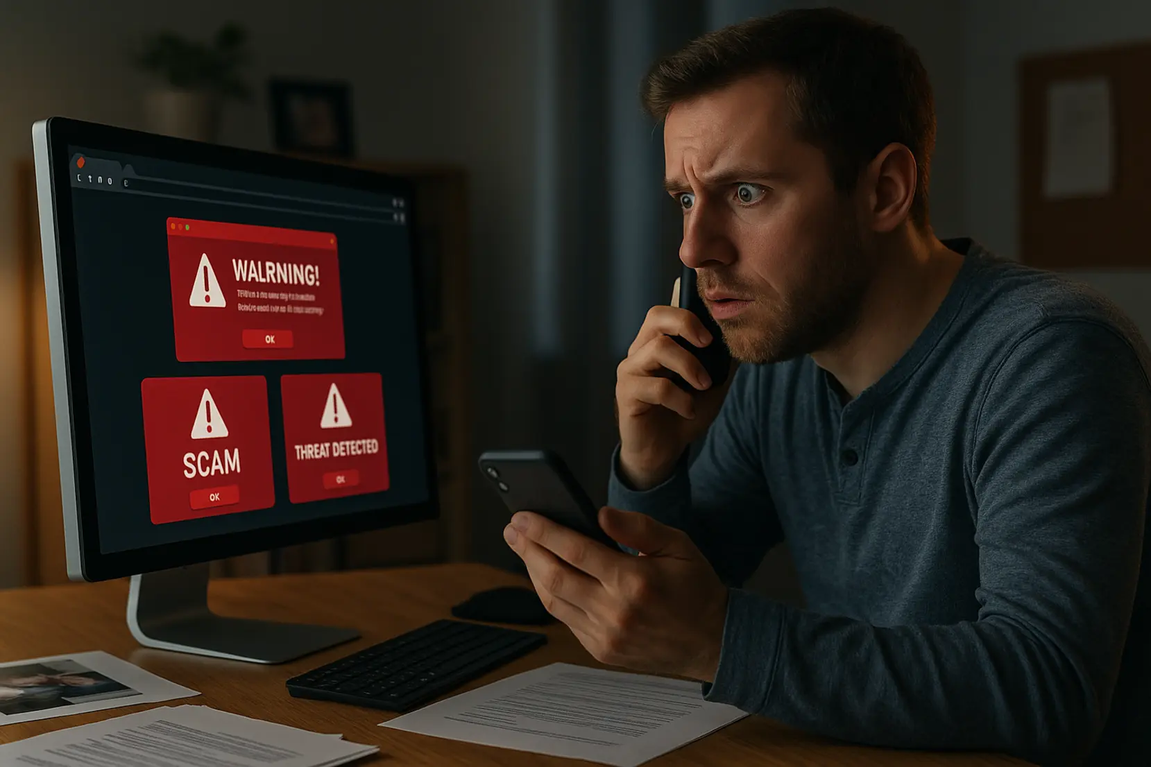 Fałszywe alerty przeglądarki i „zadzwoń do supportu” – jak nie oddać kontroli nad urządzeniem