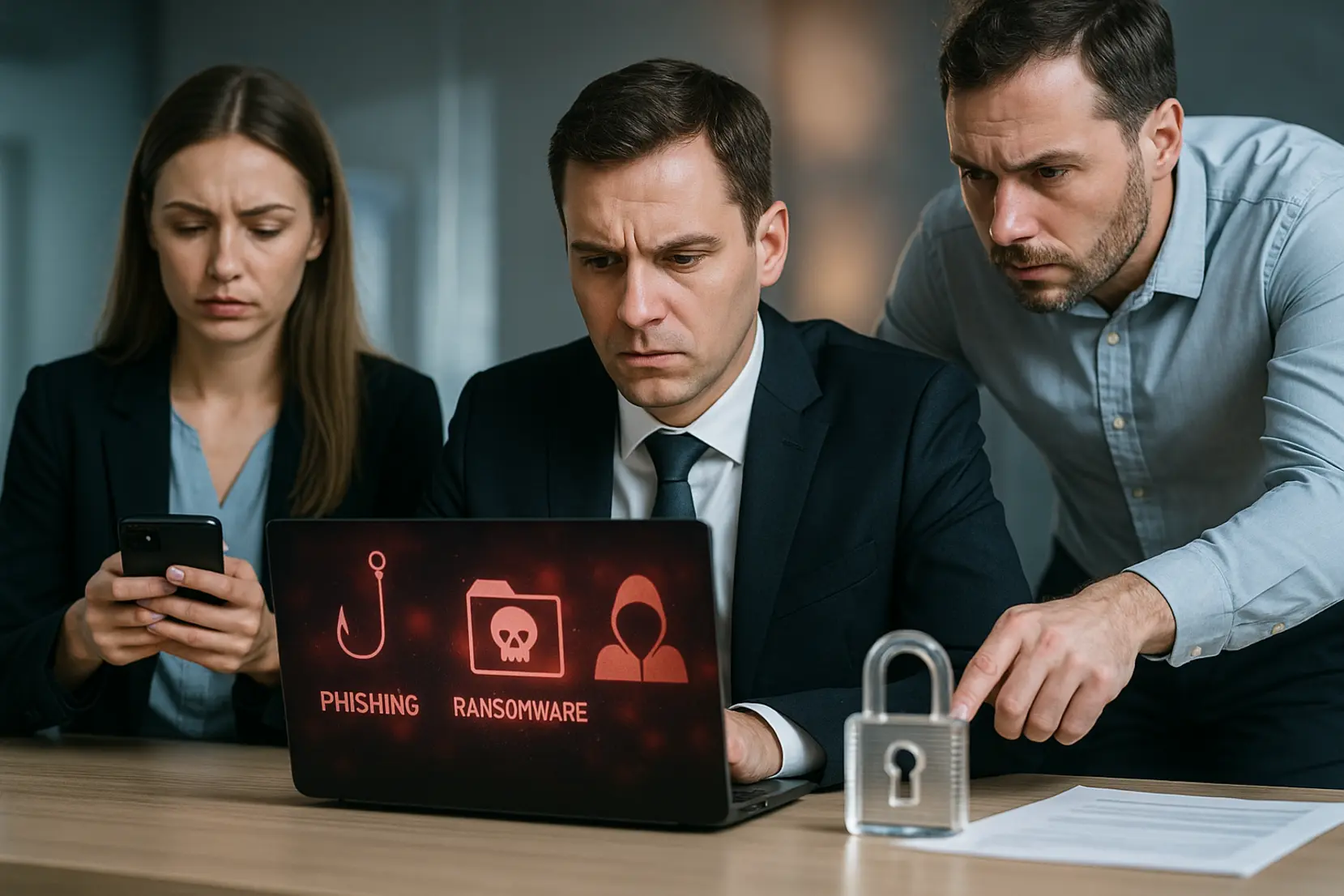 Rodzaje ataków hakerskich: phishing, malware, ransomware, przejęcie konta i BEC