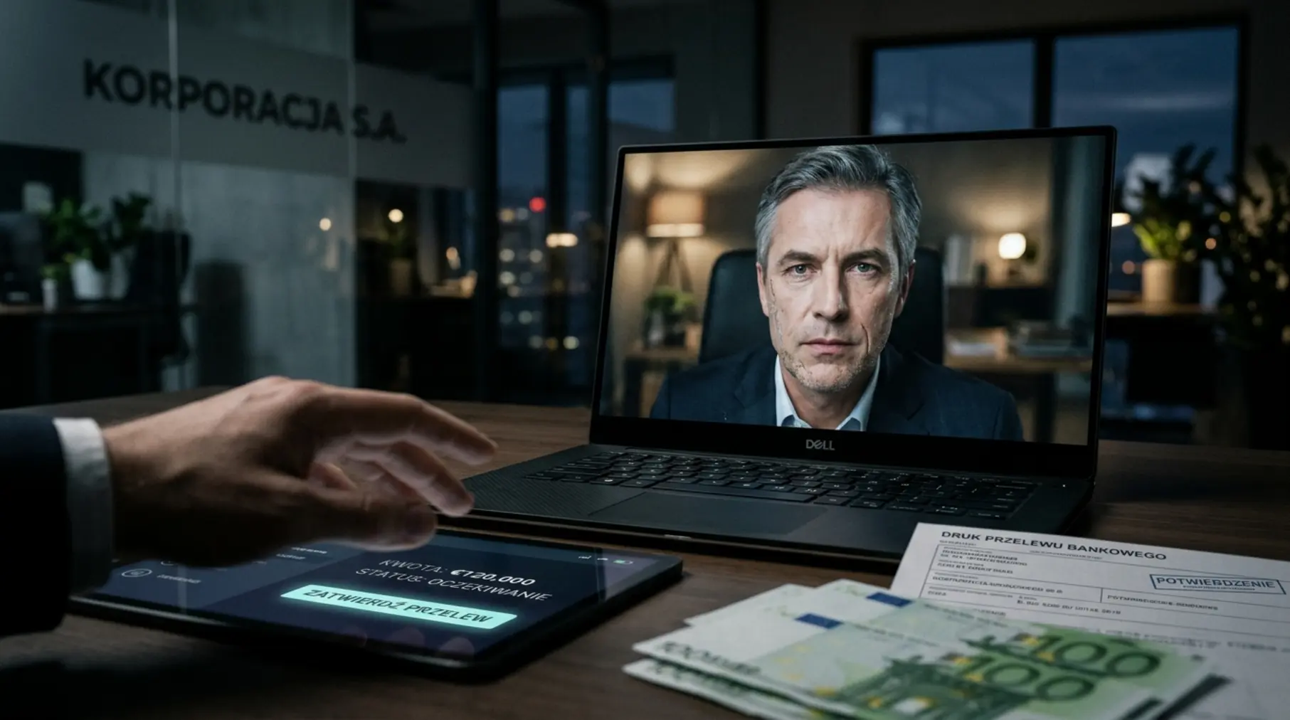 Deepfake prezesa na wideorozmowie: jak firmy tracą pieniądze przez „pilny przelew” zatwierdzony na Teams